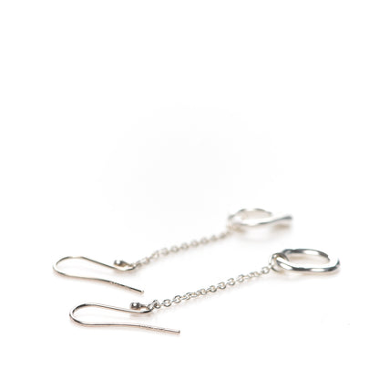 Tiffany Sterling Silver Elsa Peretti Open Heart Drop Earrings 3 of 4