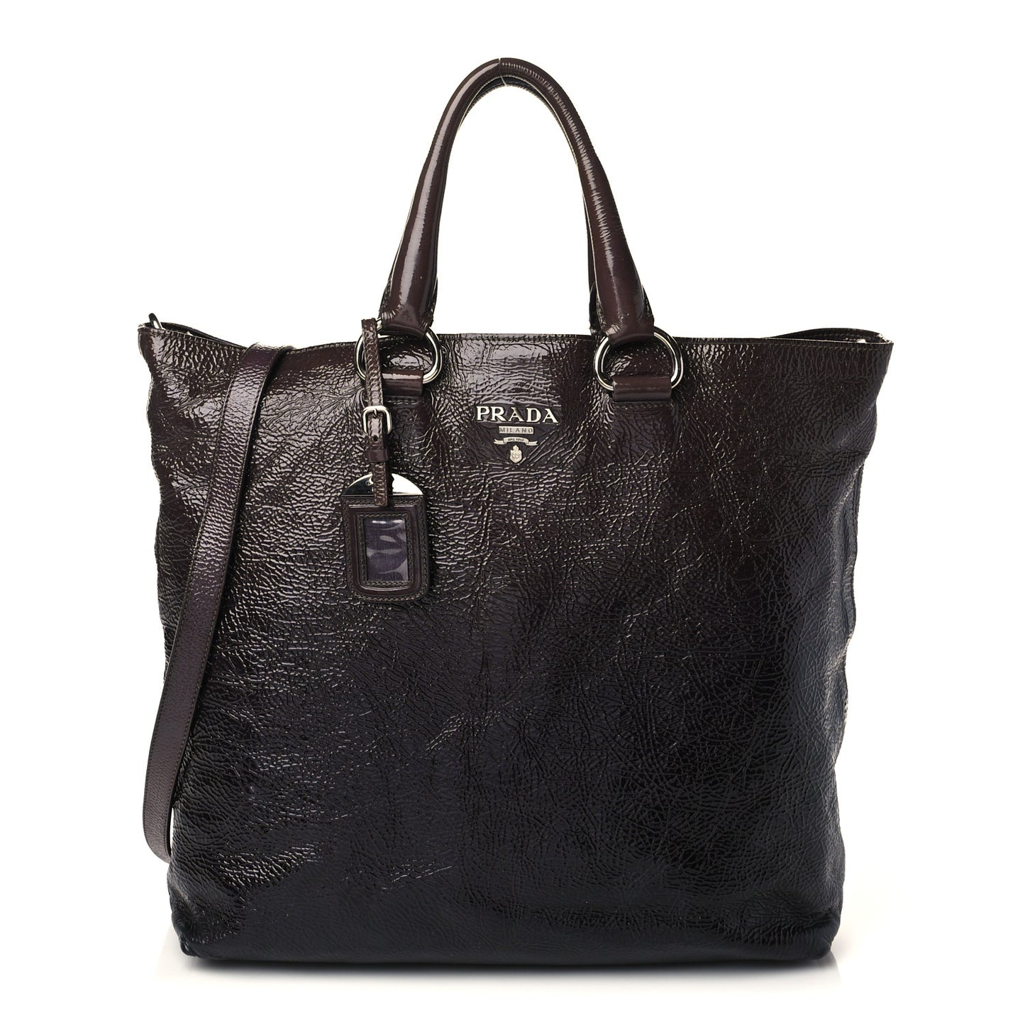 Vernice Sfumata Shopping Tote Lampone