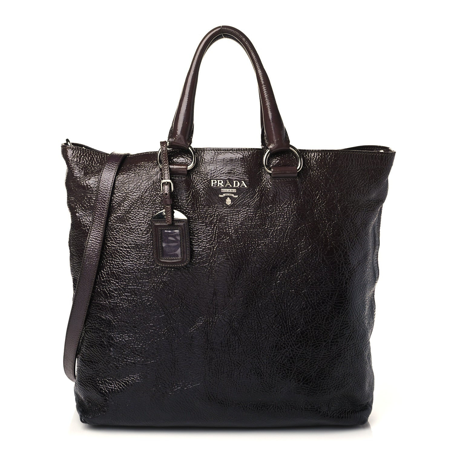 Prada Vernice Sfumata Shopping Tote Lampone 1 of 8