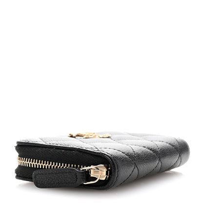 Chanel Caviar Quilted Multi Chain CC Zip Coin Purse Black 4 of 8