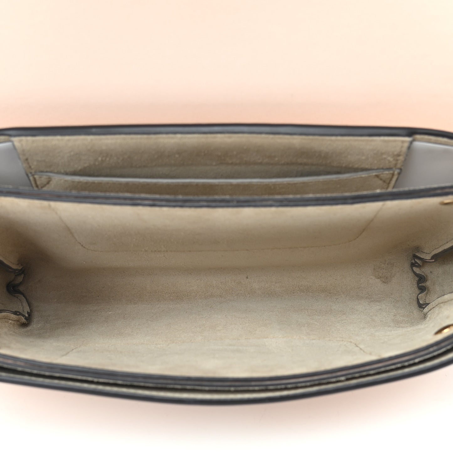 Suede Calfskin Small Faye Shoulder Bag Cement Pink