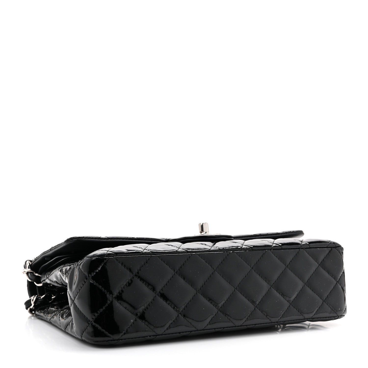 Chanel Patent Quilted Medium Double Flap Black 4 of 12