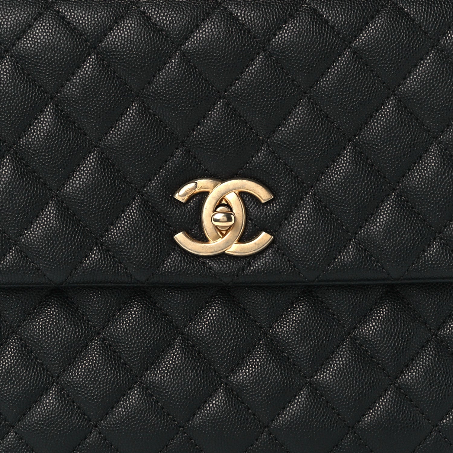Chanel Caviar Quilted Medium Coco Handle Flap Black 9 of 12