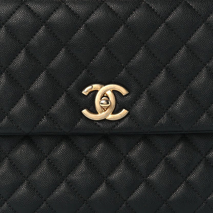 Chanel Caviar Quilted Medium Coco Handle Flap Black 9 of 12