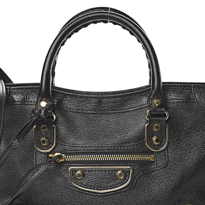 Balenciaga Chevre Gold Metallic Edge Hardware S City Black 10 of 10