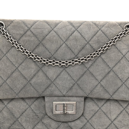 Chanel Suede Calfskin 2.55 Reissue 227 Flap Grey 8 of 13