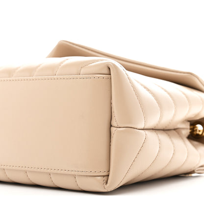 Saint Laurent Calfskin Y Quilted Monogram Small Loulou Chain Satchel Dark Beige 10 of 10
