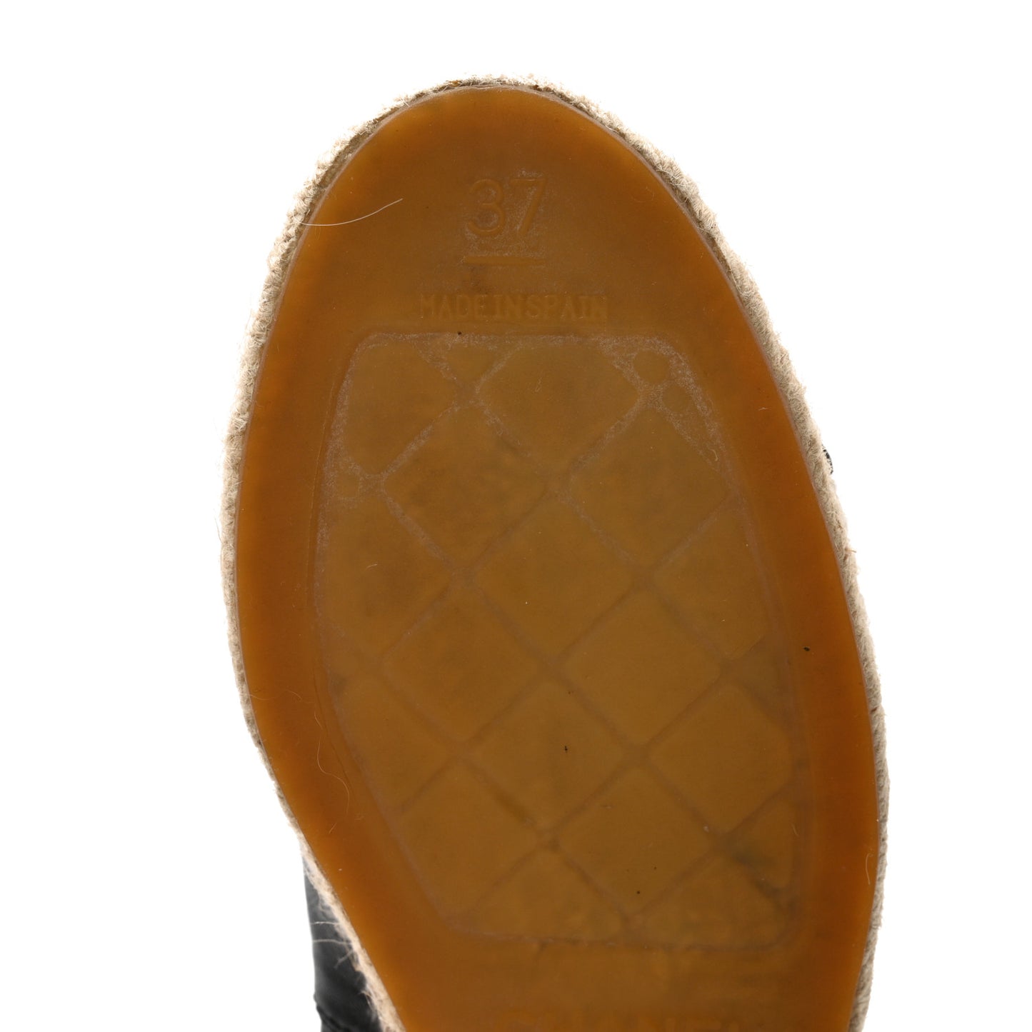 Lambskin CC Espadrilles 37 Black