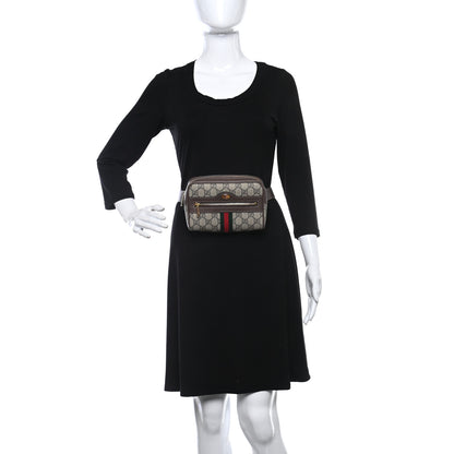 Gucci GG Supreme Monogram Web Small Ophidia Belt Bag 85 34 Dark Brown 2 of 9