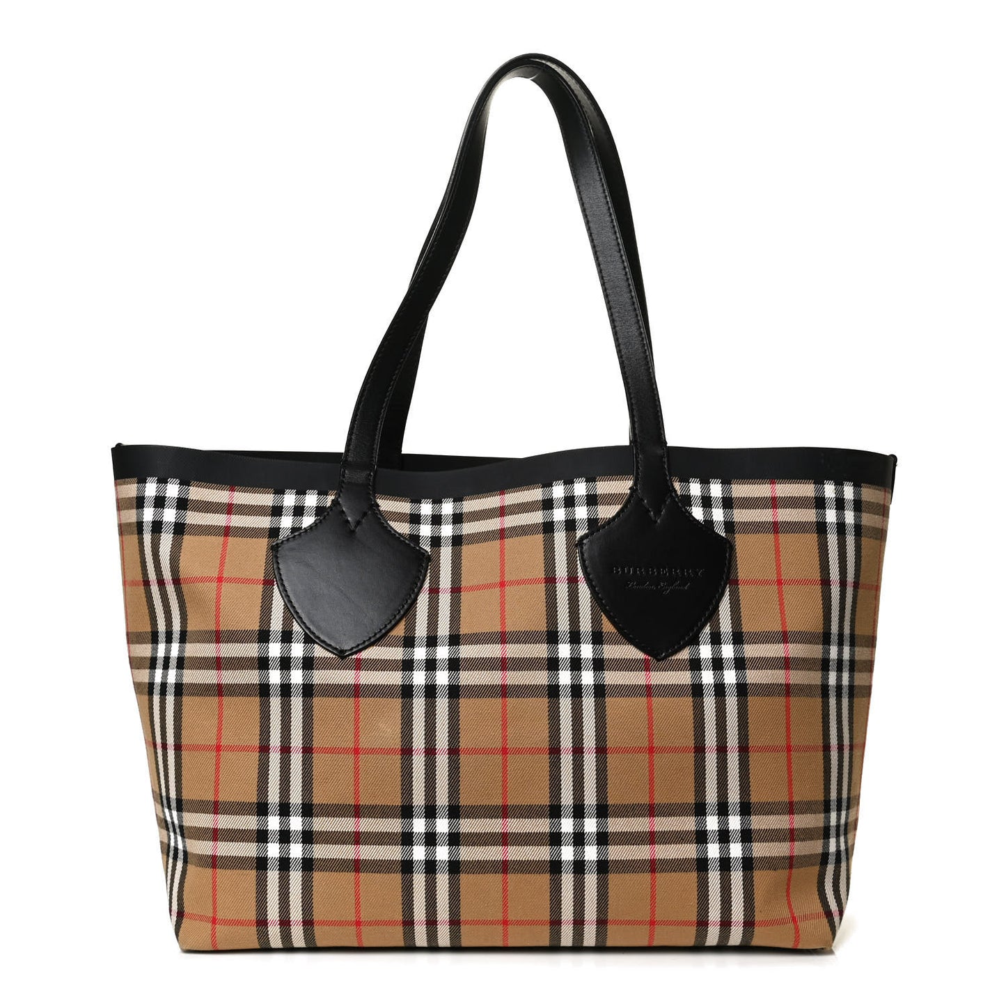 Vintage Check Medium The Giant Reversible Tote Antique Yellow Bright Red
