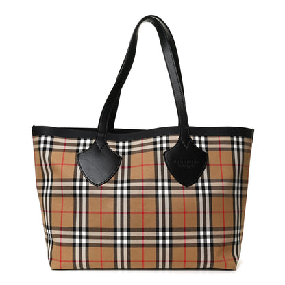 Burberry Vintage Check Medium The Giant Reversible Tote Antique Yellow Bright Red 1 of 25
