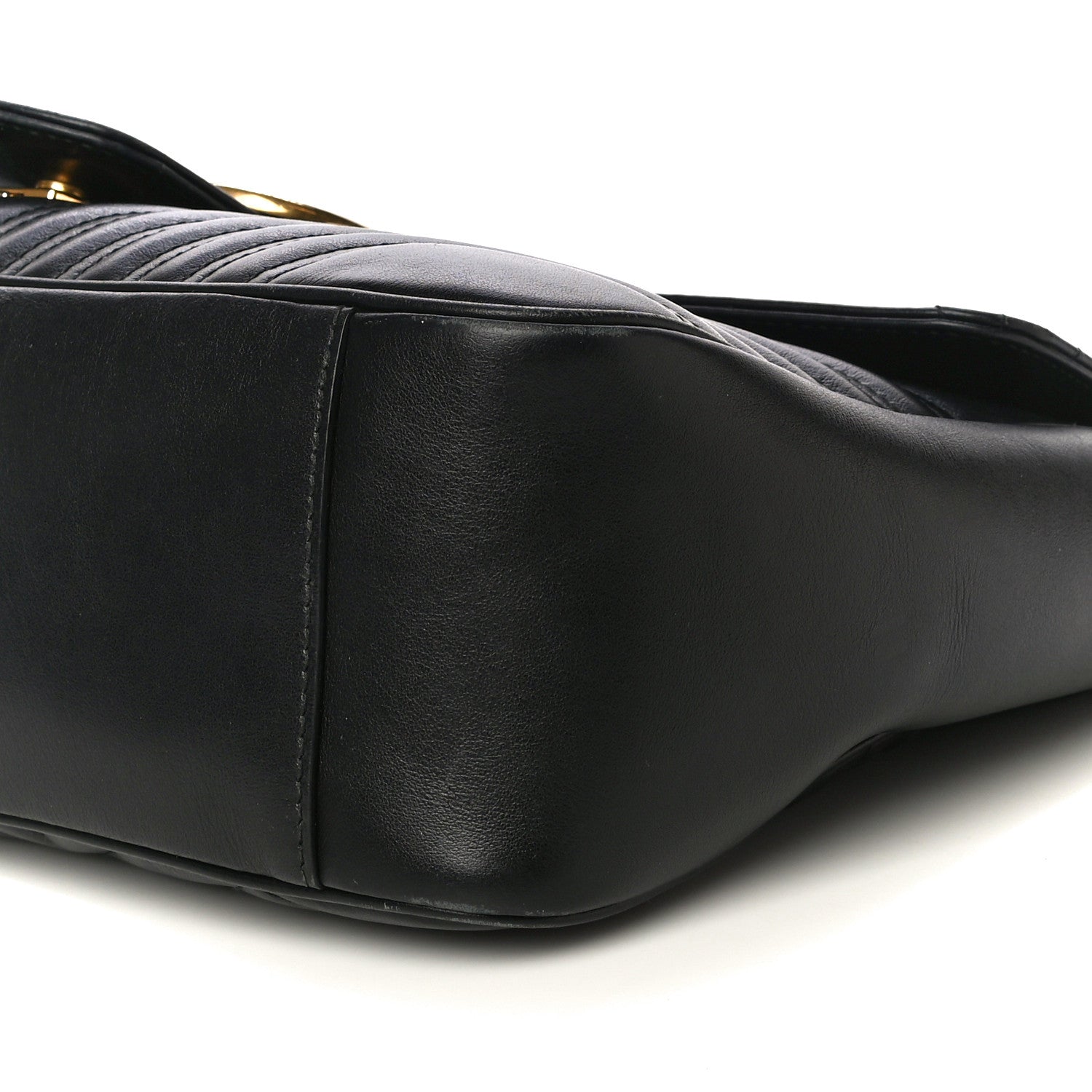 Gucci Calfskin Matelasse Large GG Marmont Shoulder Bag Black 10 of 26