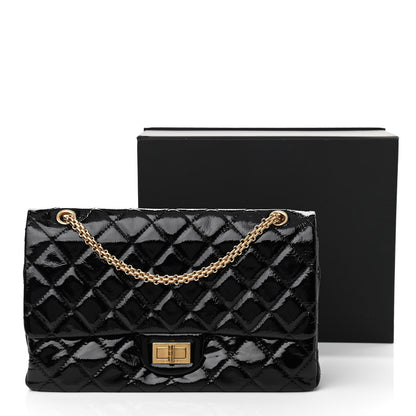 Chanel Distressed Patent Quilted 2.55 Reissue 227 Flap Black 11 of 11