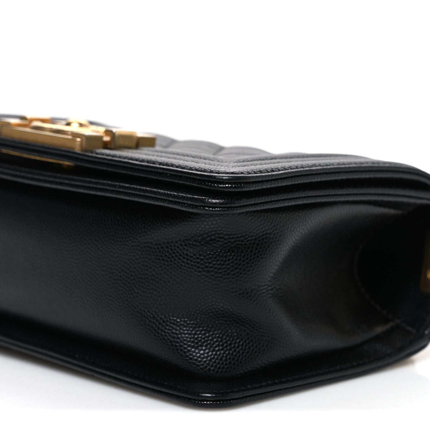 Caviar Quilted Small Boy Flap Black