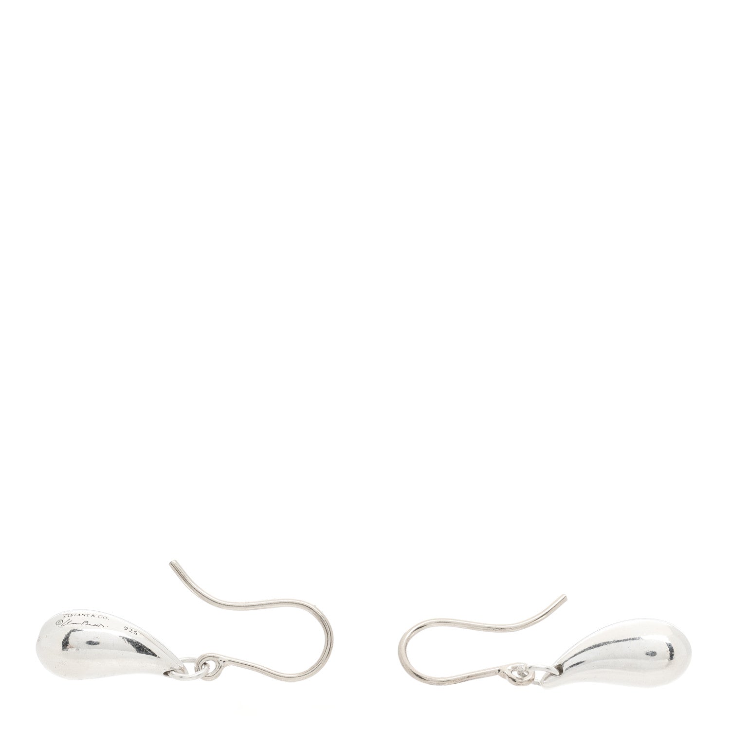 Tiffany Sterling Silver Elsa Peretti Teardrop Earrings 4 of 4