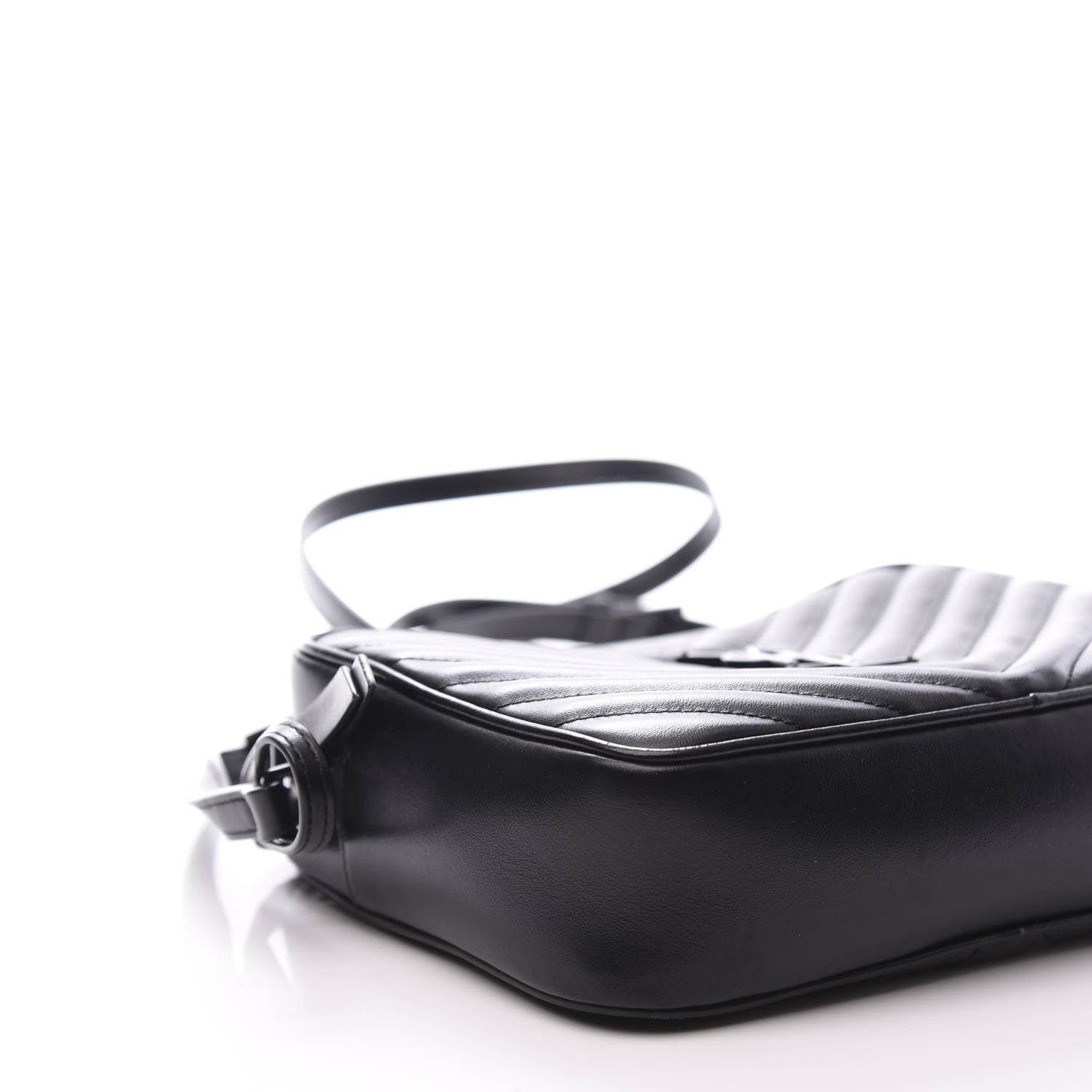 Saint Laurent Calfskin Matelasse Monogram Lou Camera Bag Black 7 of 13