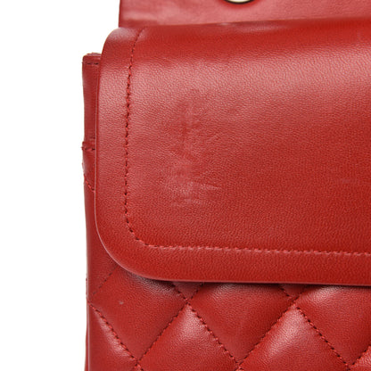Chanel Lambskin Quilted Medium Double Flap Red 17 of 19