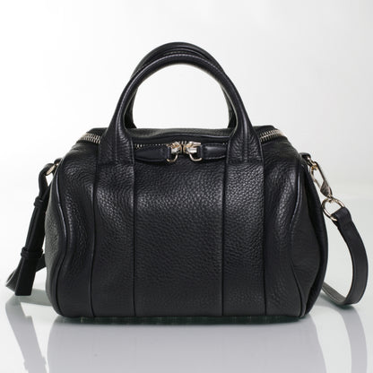 Alexander Wang Pebbled Leather Rockie Black w Pale Gold Hardware 4 of 7