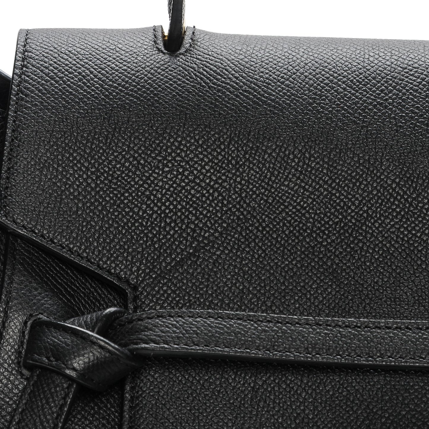 Baby Grained Calfskin Mini Belt Bag Black