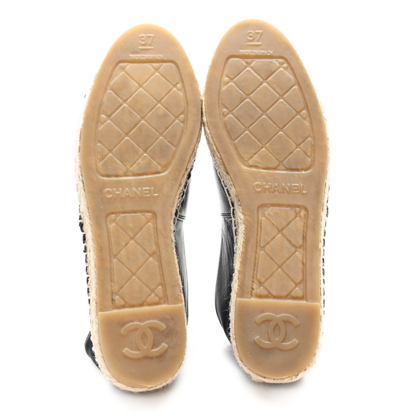 Lambskin CC Espadrilles 37 Navy Blue Gray