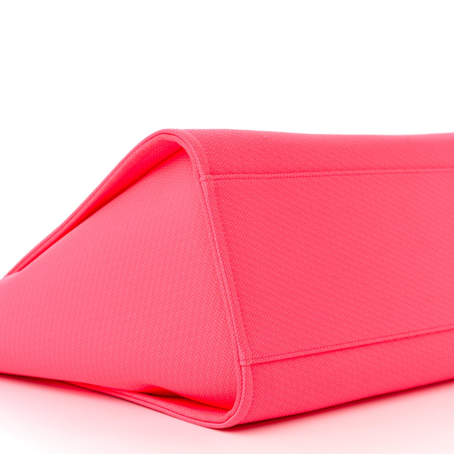 Mixed Fibers Calfskin Medium Deauville Tote Pink Orange