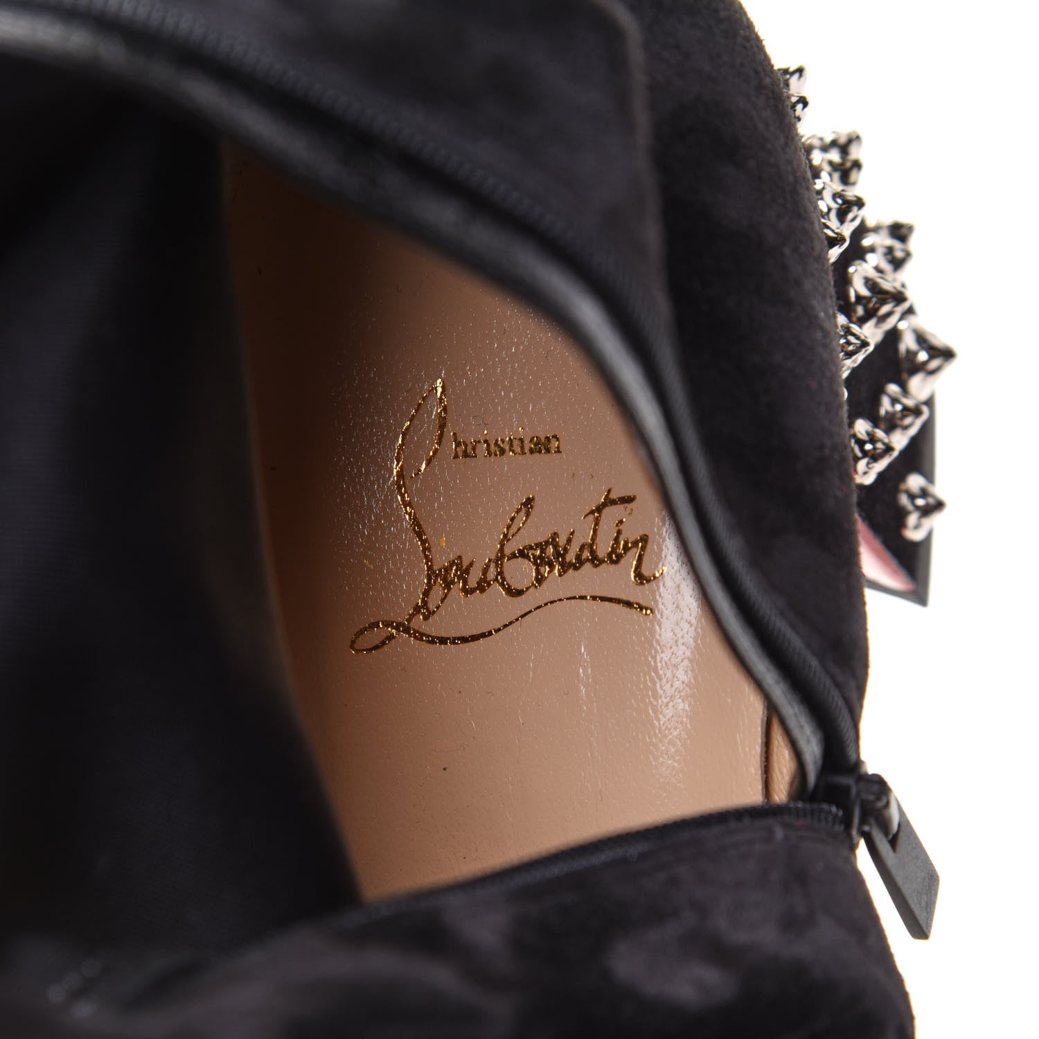 Christian Louboutin Veau Velours Spiked Study Stretch 55 Over The Knee Boots 41 Black 8 of 8