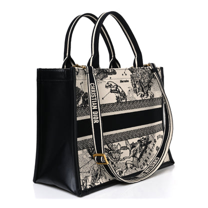 Christian Dior Calfskin Zodiac Toile De Jouy Medium Book Tote With Strap Latte 3 of 10