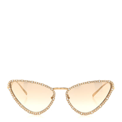Gucci Crystals Cat Eye Sunglasses GG1569S Gold 2 of 8
