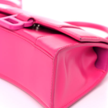 Balenciaga Shiny Box Calfskin Tonal B Hourglass Top Handle Bag XS Fuchsia 7 of 18