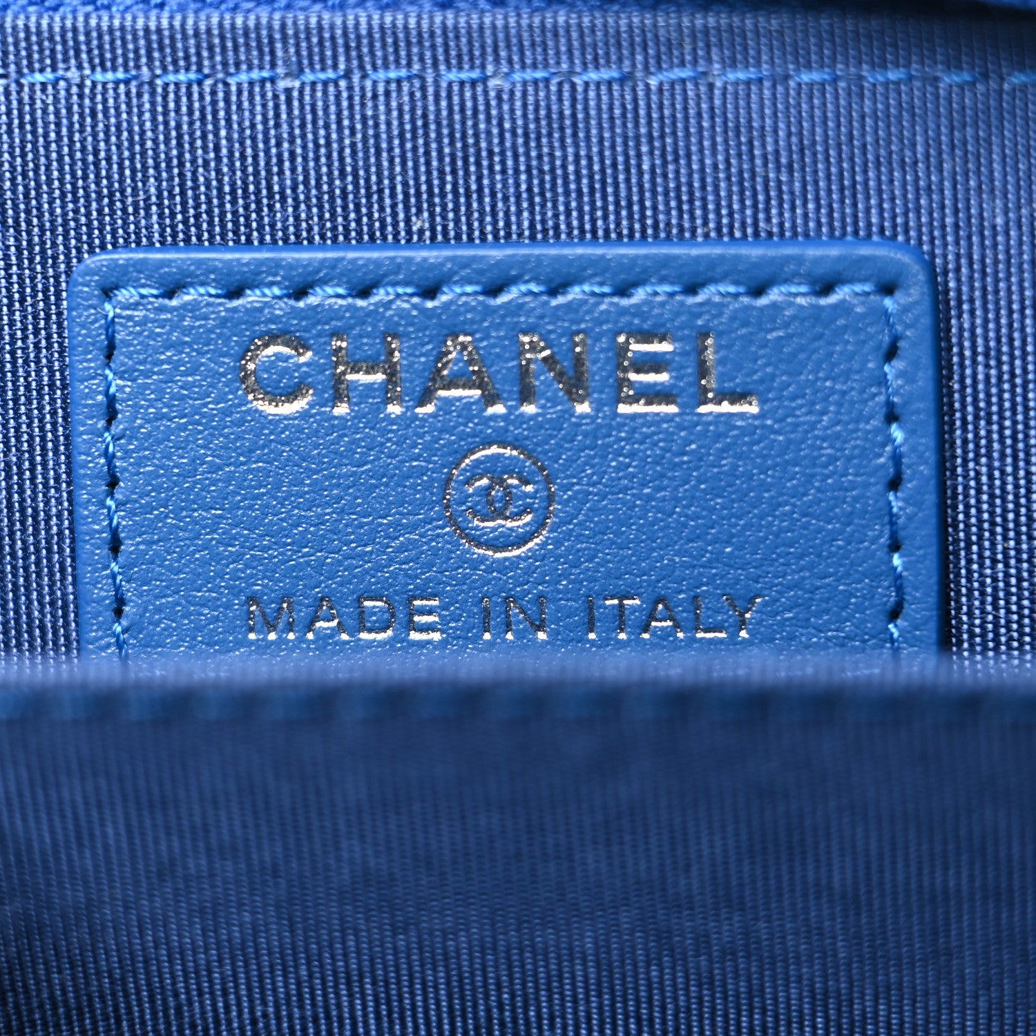 Chanel Caviar Timeless CC Zip Around Coin Purse Blue 6 of 11