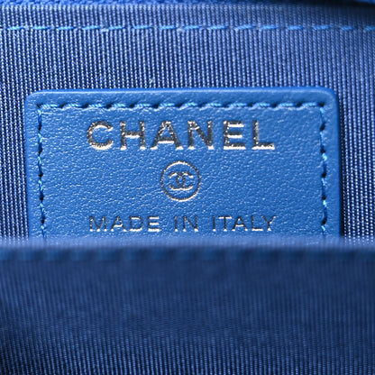 Chanel Caviar Timeless CC Zip Around Coin Purse Blue 6 of 11