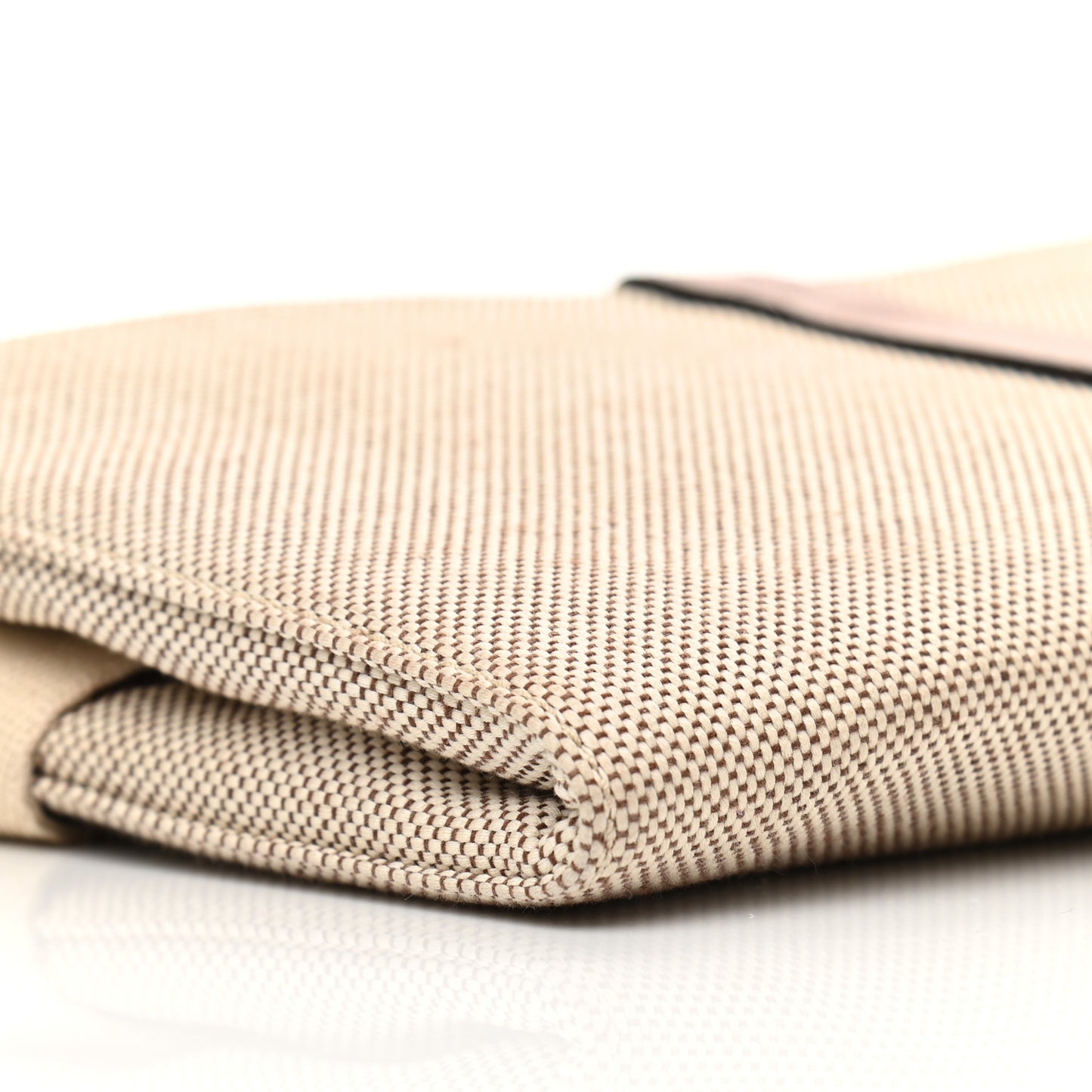 Cotton Calfskin Woody Belt Bag Beige Brown