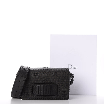 Christian Dior Calfskin Studded Dio(r)evolution Flap Bag Black 12 of 12