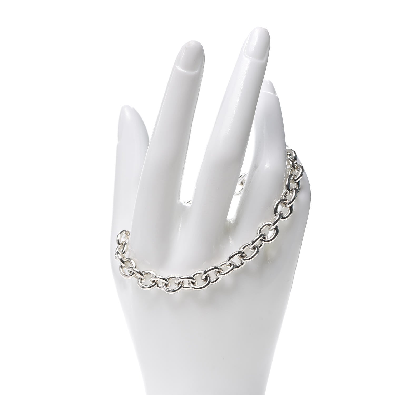 Tiffany Sterling Silver Round Chain Link Bracelet 2 of 5