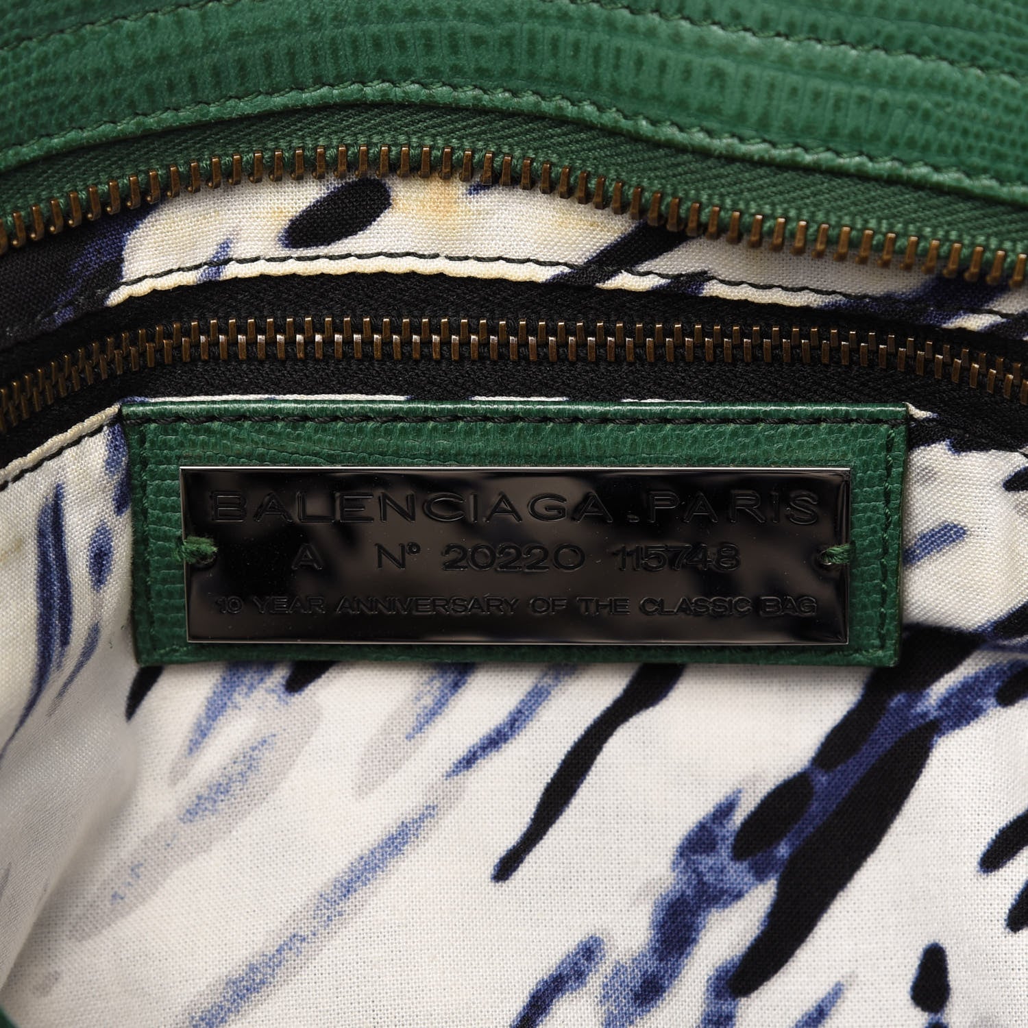 Balenciaga Agneau Lizard Embossed City Cypress 8 of 11