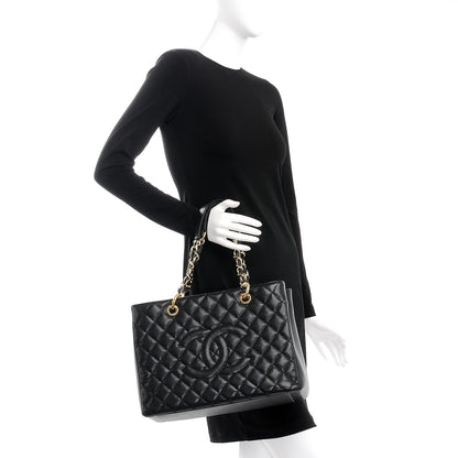 Chanel Caviar Quilted Grand Shopping Tote GST Black 2 of 7