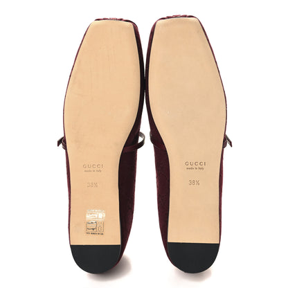 Gucci GG Monogram Horsebit Ballet Flats 38.5 Rosso Ancora 6 of 9