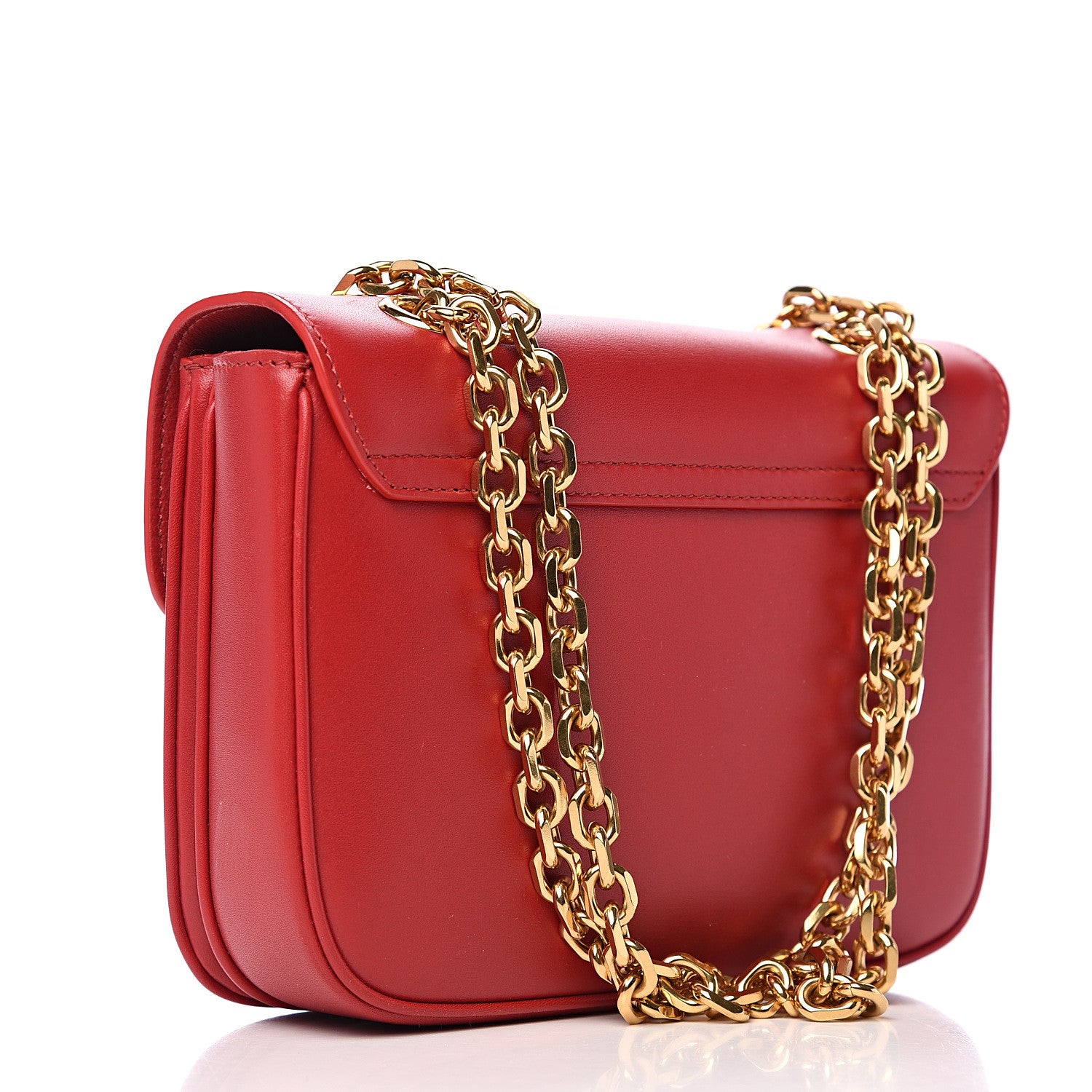 Celine Shiny Calfskin Small C Bag Red 2 of 9
