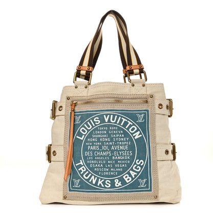 Louis Vuitton Toile Globe Shopper Cabas MM Blue 1 of 16