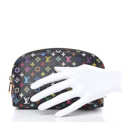Louis Vuitton Monogram Multicolor Cosmetic Pouch Black Grenade 2 of 9