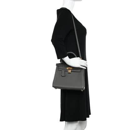 Hermes Togo Kelly Retourne 25 Etain 2 of 13