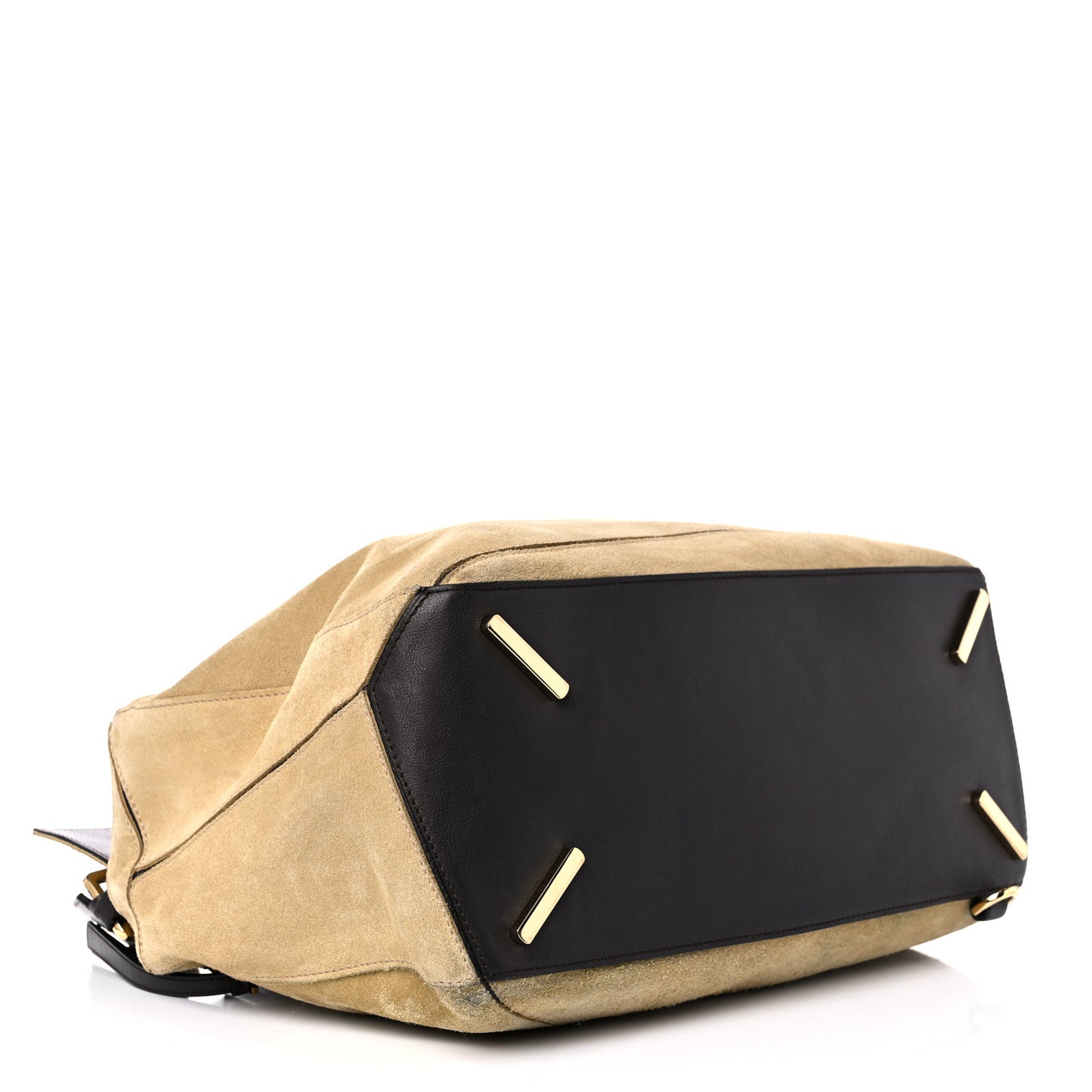 Suede Large Puzzle Bag Gold