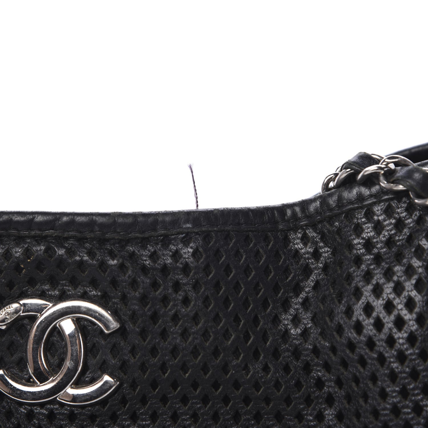 Chanel Calfskin Perforated Up In The Air Tote Black 13 of 14