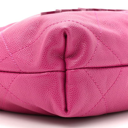 Chanel Shiny Caviar Quilted Monochrome Mini Chanel 22 Fuchsia 10 of 10