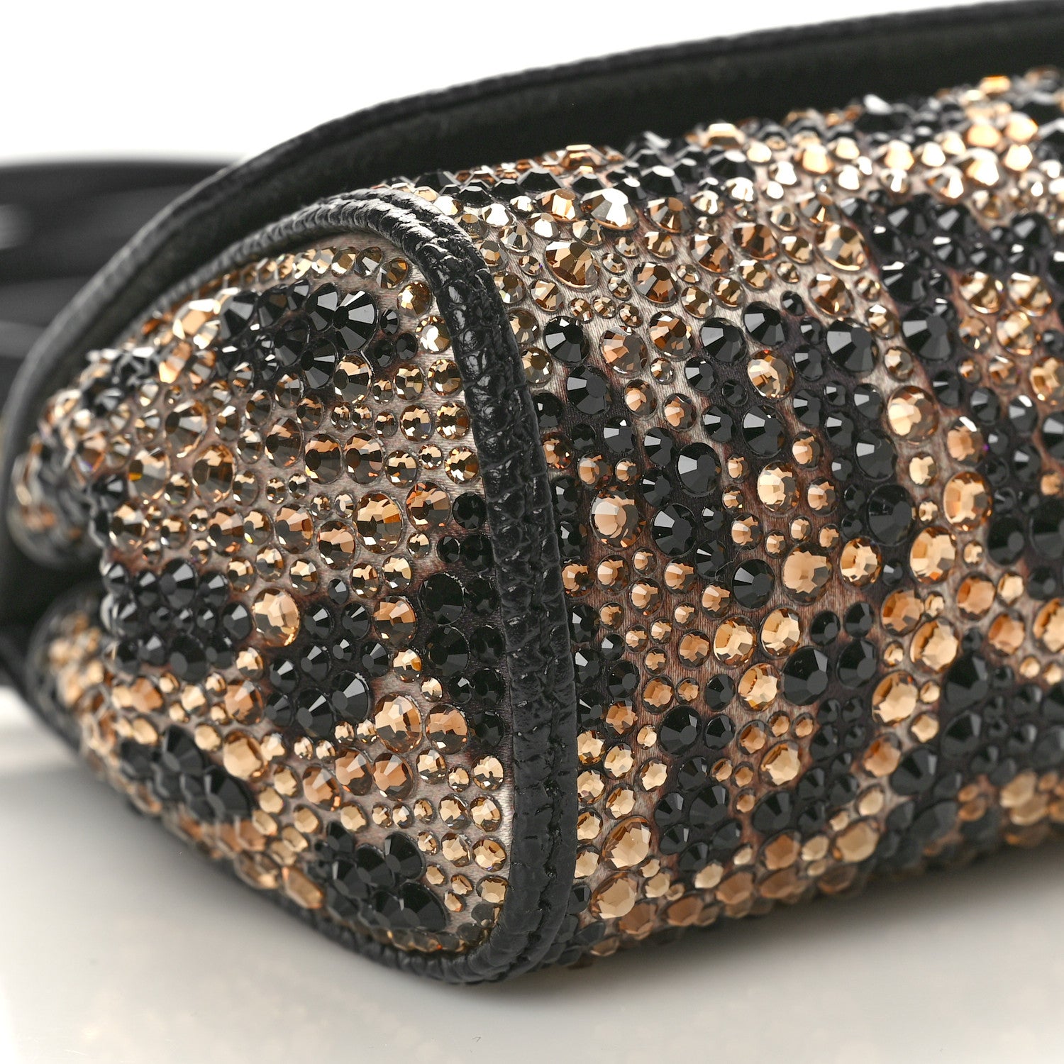Dolce & Gabbana DOLCE GABBANA Satin Crystal Calfskin Iguana Embossed Small Miss Sicily Satchel Leopard 8 of 9