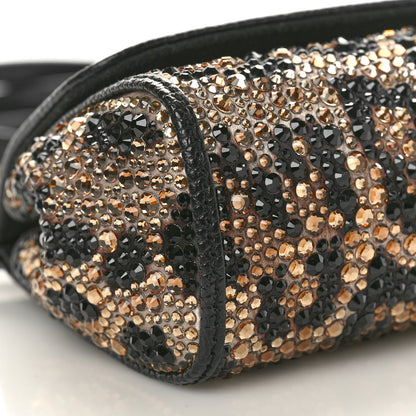 Dolce & Gabbana DOLCE GABBANA Satin Crystal Calfskin Iguana Embossed Small Miss Sicily Satchel Leopard 8 of 9