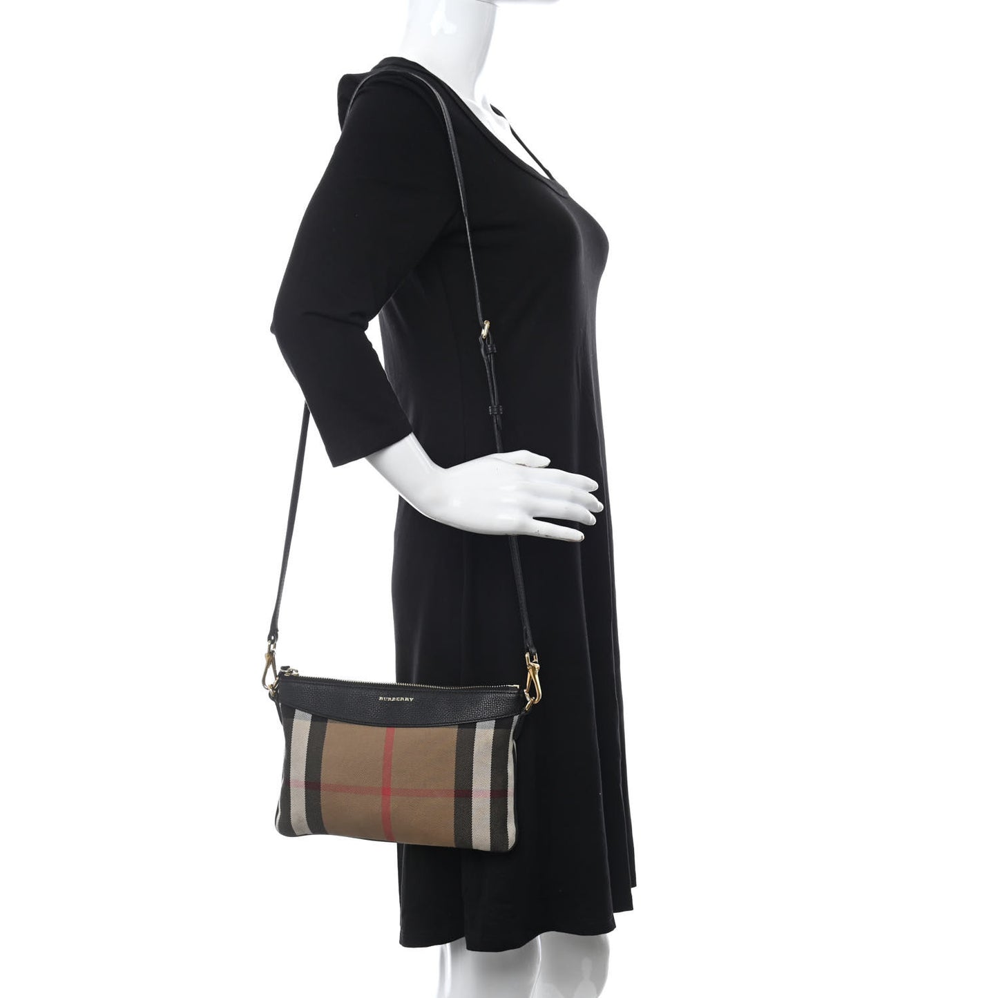 House Check Derby Peyton Crossbody Clutch Bag Black