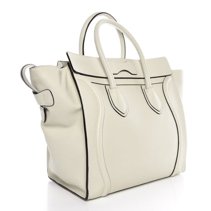 Celine Drummed Calfskin Mini Luggage Lune 3 of 7