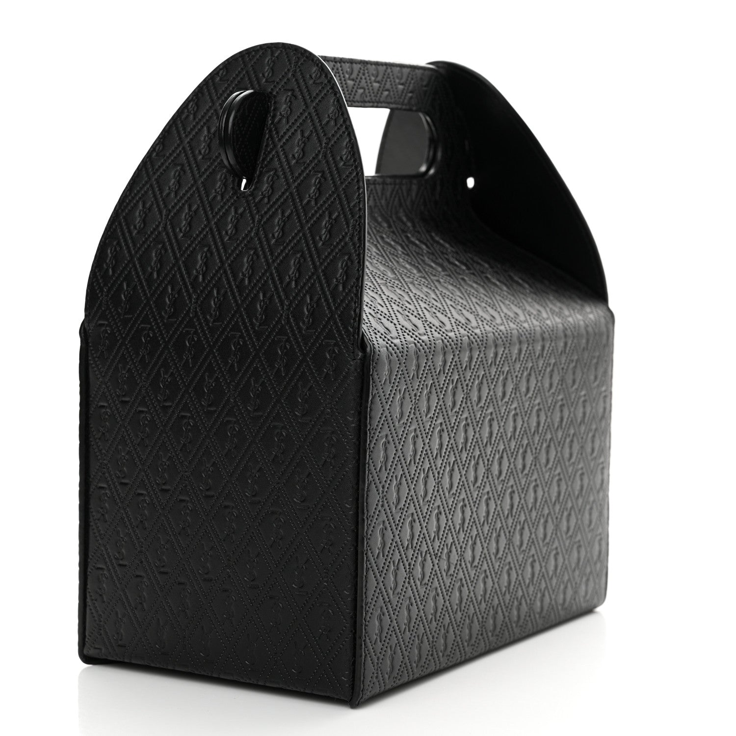 Saint Laurent Calfskin Monogram Take Away Box Black 3 of 10