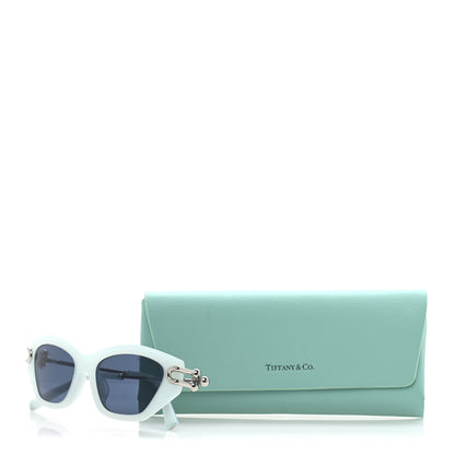 Tiffany Acetate HardWear Cat Eye Sunglasses TF4231U Frosted Pale Sapphire 9 of 9